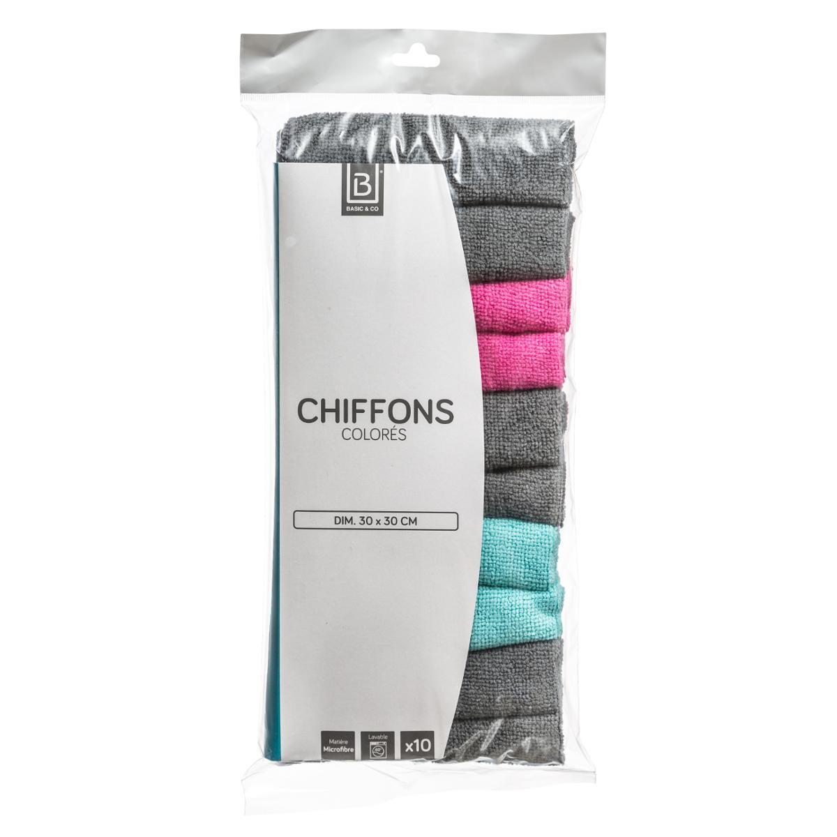 Chiffon en microfibre x10