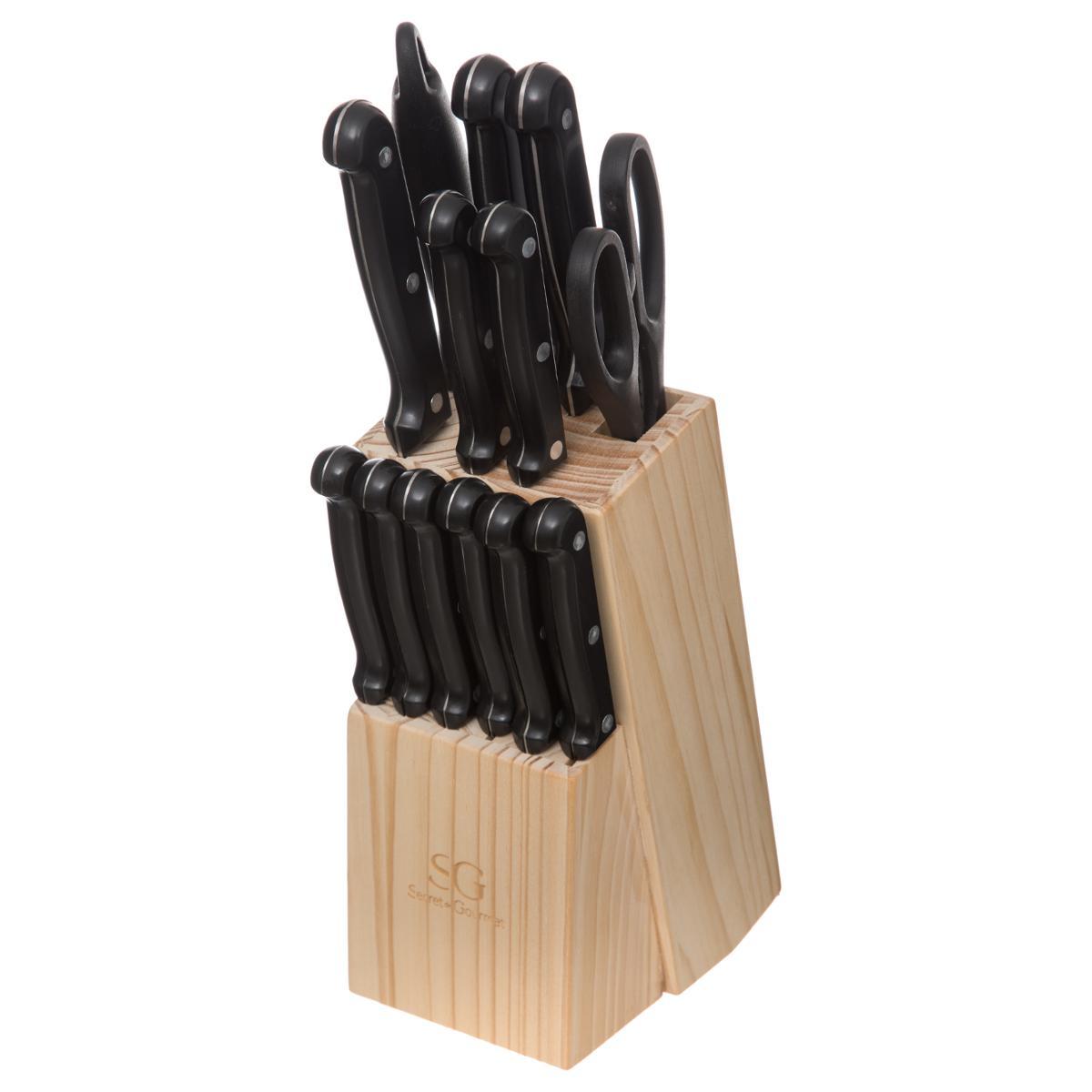 11-knife block with sharpener and scissors - Deco, Furniture for