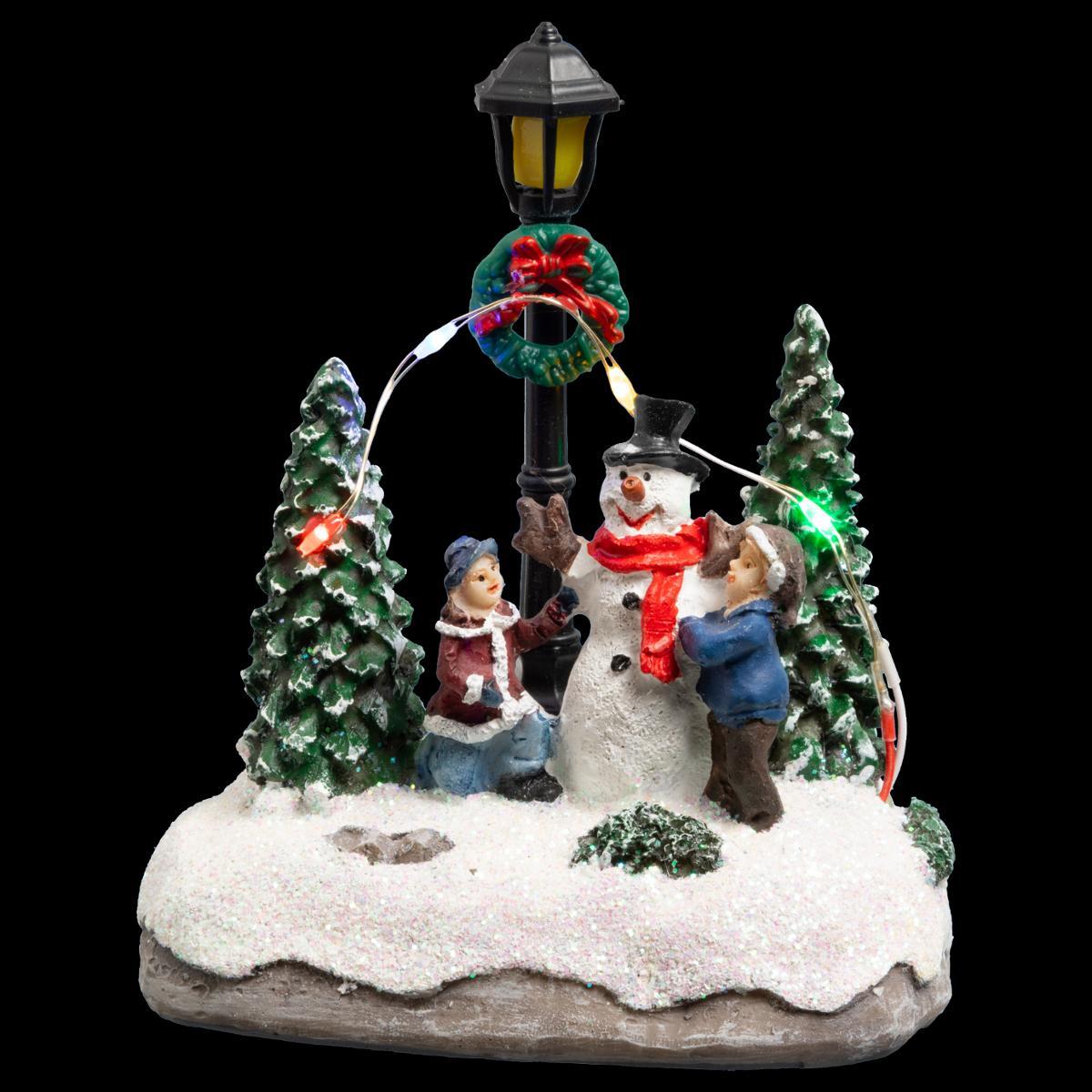 Achat Village de Noel Miniature du Père Noel 17 LED Blanc Chaud
