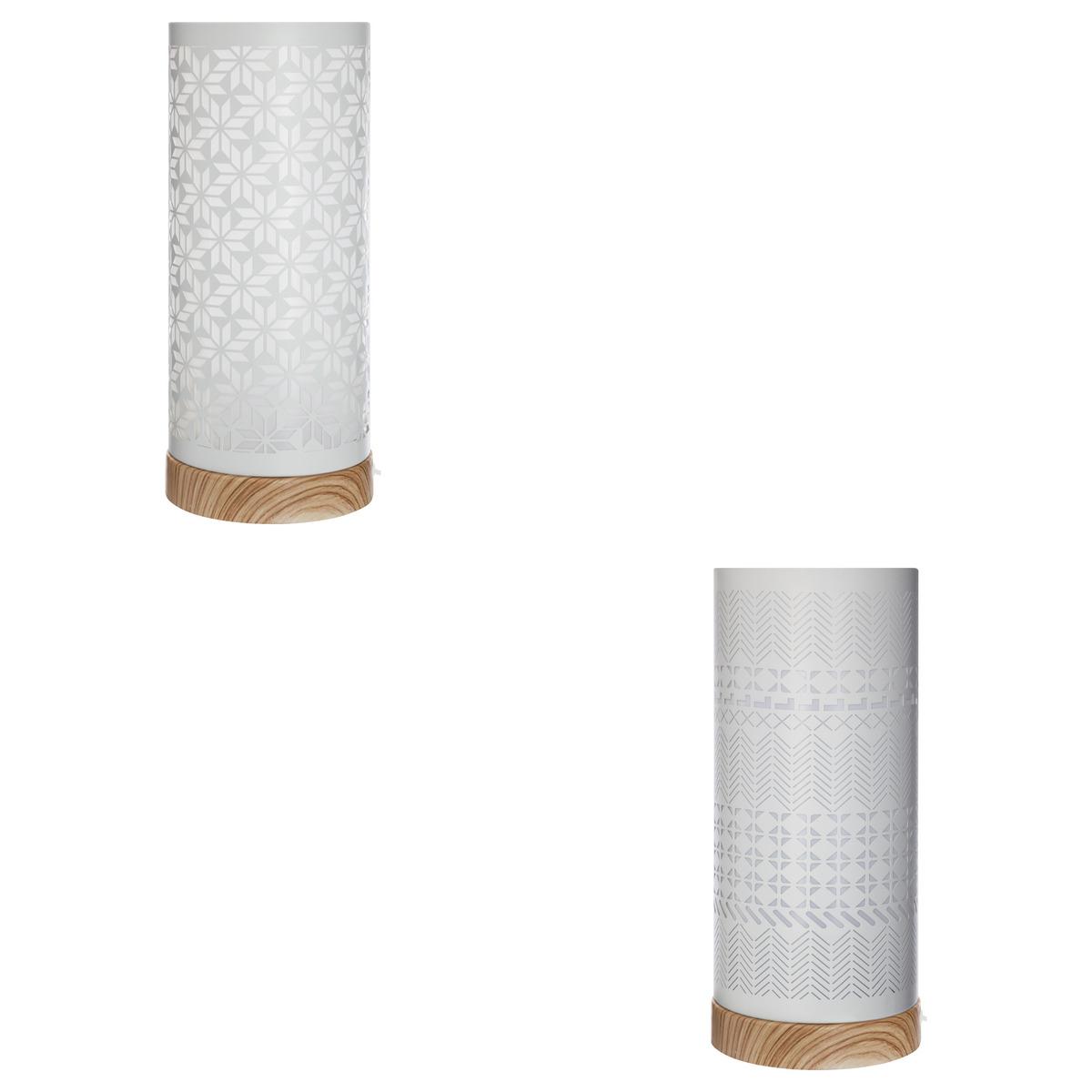 Lampe cylindre Touch Lamby H27,5cm en métal et bois - Losange - Déco,  mobilier pour les professionnels - Decoration Brands
