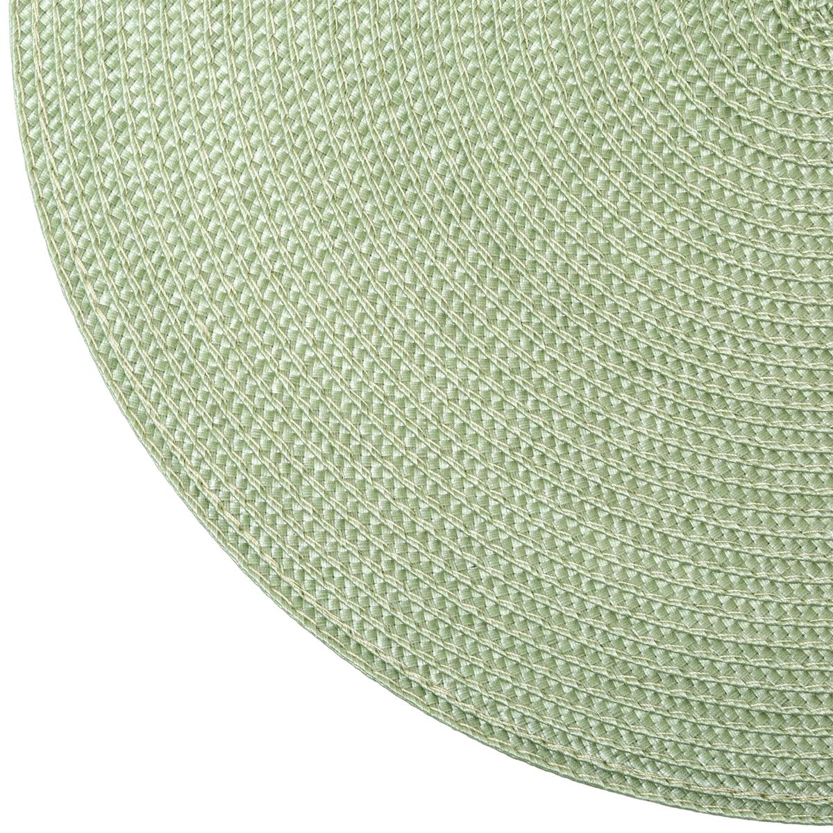 PVC Placemats Rectangule Sage Green/Beige/Black Woven