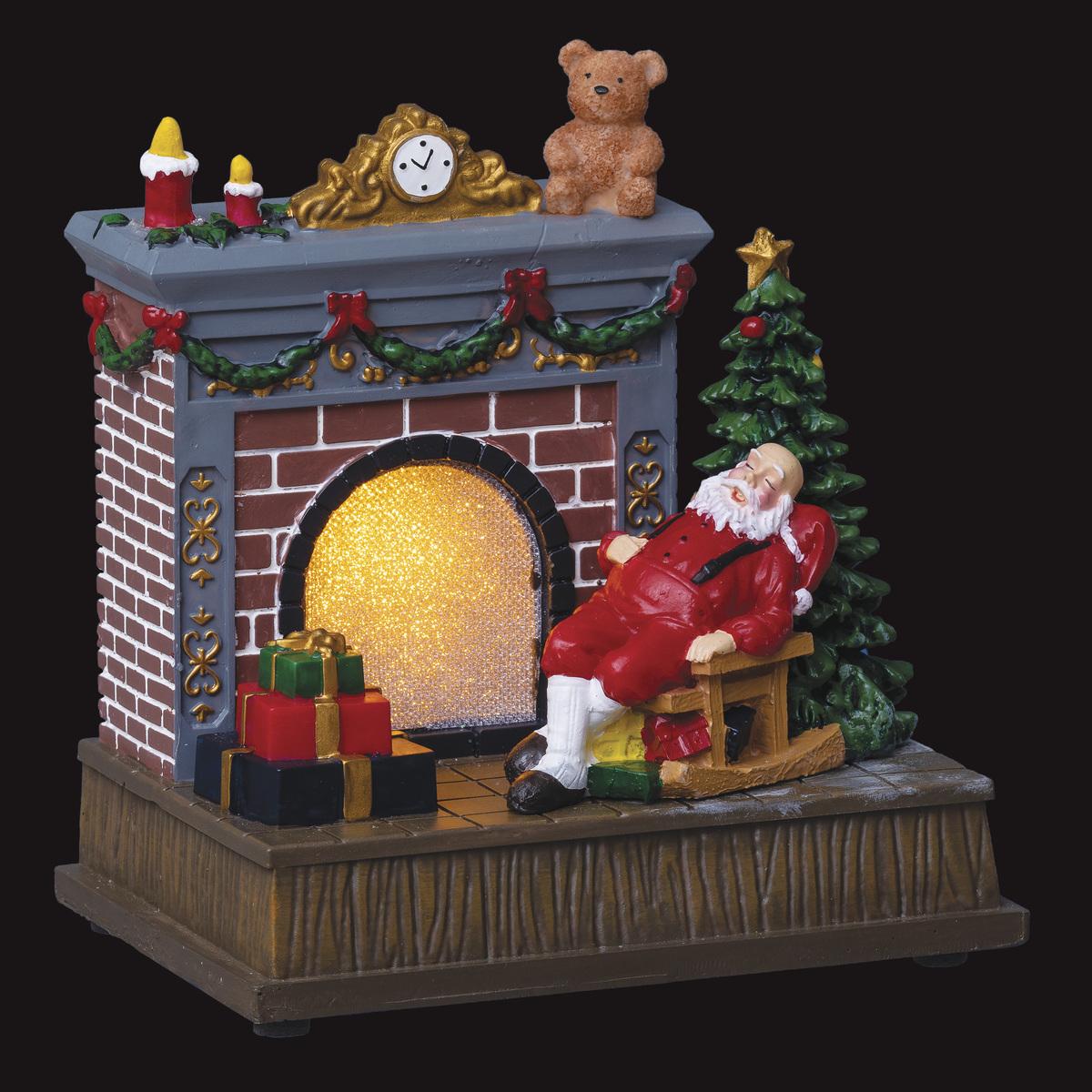 Illuminated Christmas Village, Santa s Chimney - Deco, Furniture ...