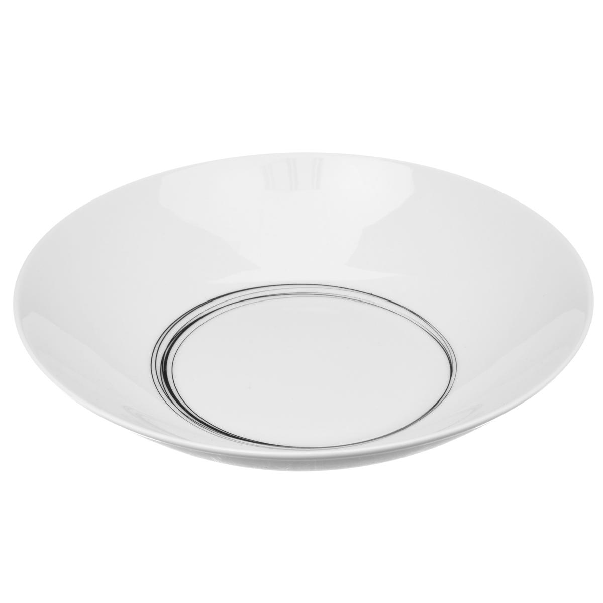 Assiette creuse "Soft Grey" D20cm en porcelaine