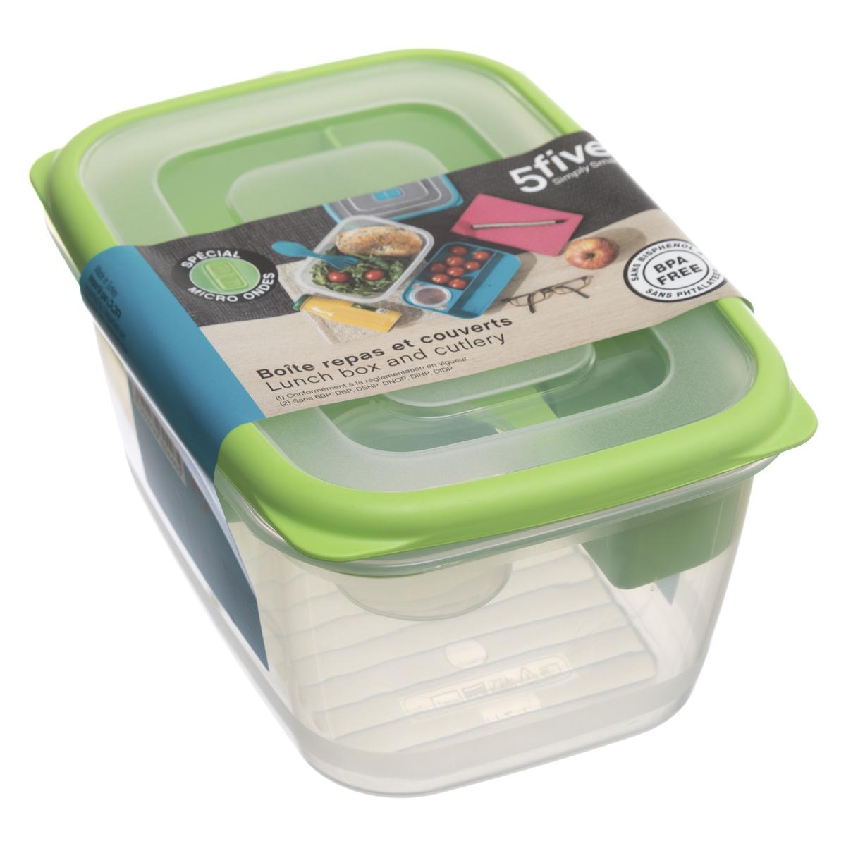 Lunch box with cutlery 1,7l - Turquoise - Deco, Furniture for
