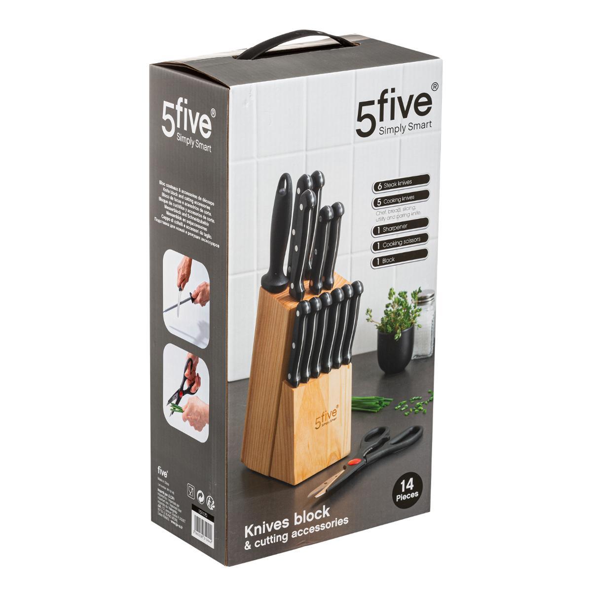 11-knife block with sharpener and scissors - Deco, Furniture for