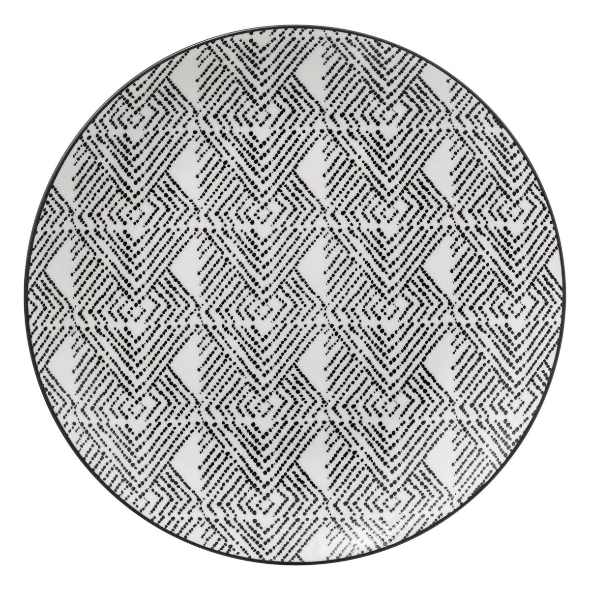 Set of 6 "Bohemia" etnic dessert plates D19cm