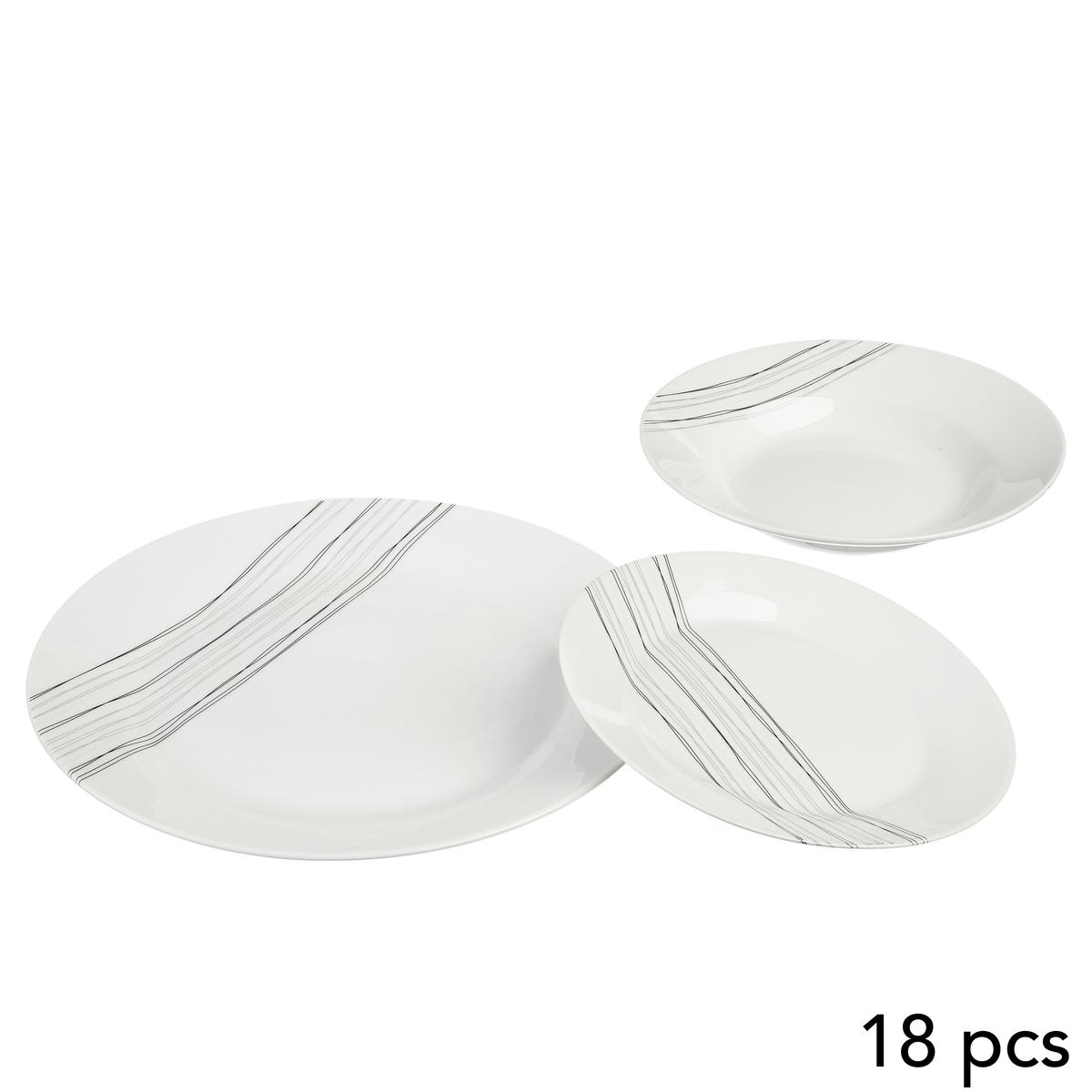 Service de table 18 Pièces en porcelaine décor Berbère - Assiettes