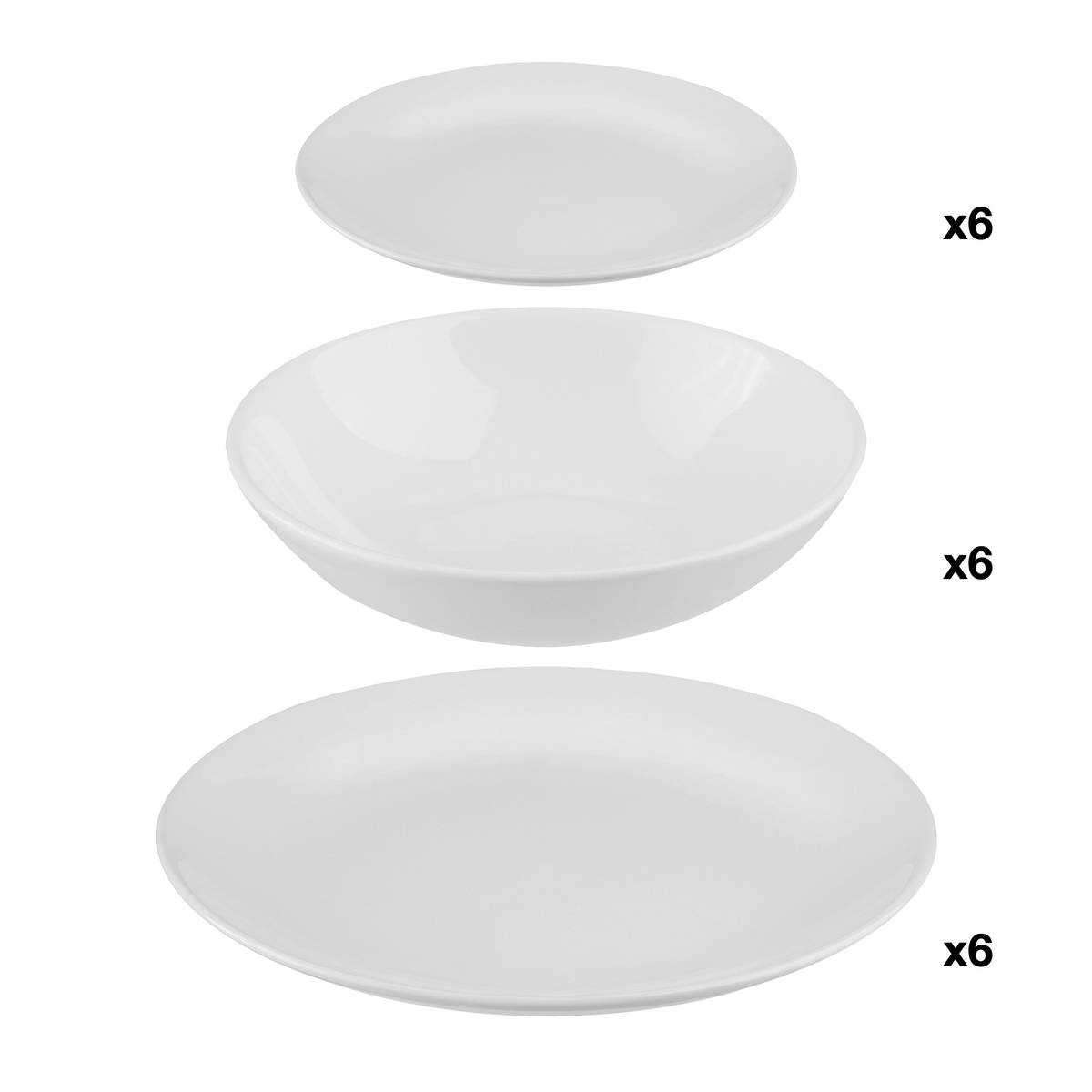 Service de table de cuisine en plastique réutilisable, 18 pièces, assiettes  (20 cm et