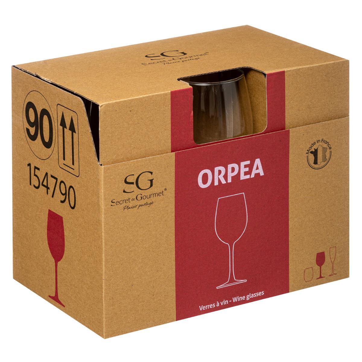Lot de 6 verres à pied "Orpea"