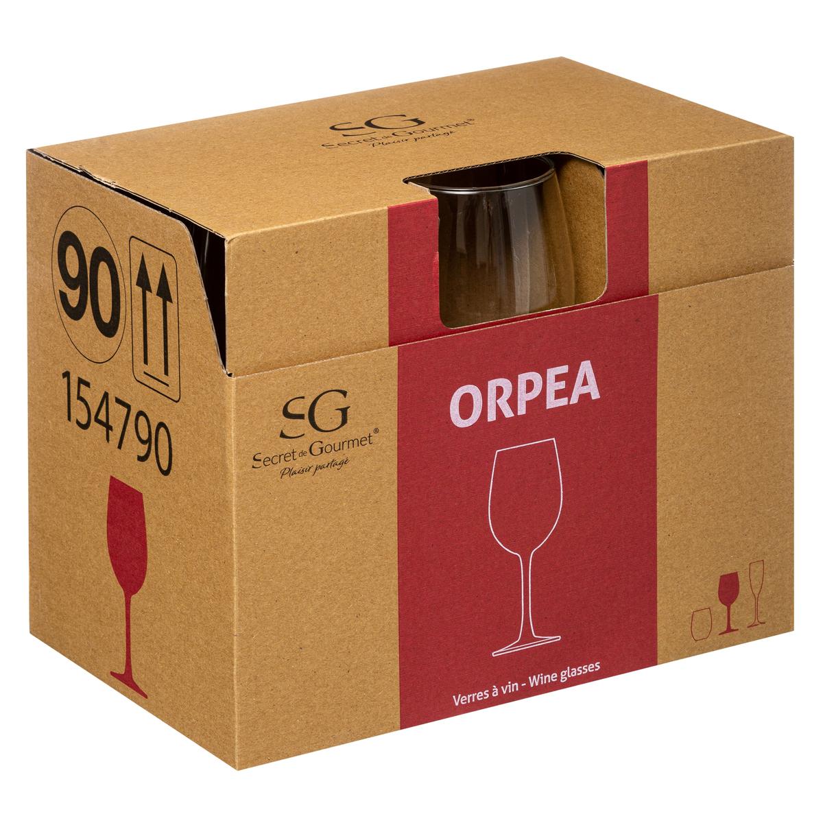 Lot de 6 verres à pied "Orpea"