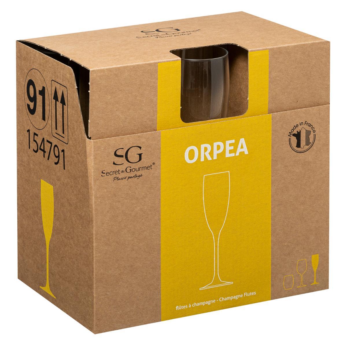Lot de 6 verres à pied "Orpea"
