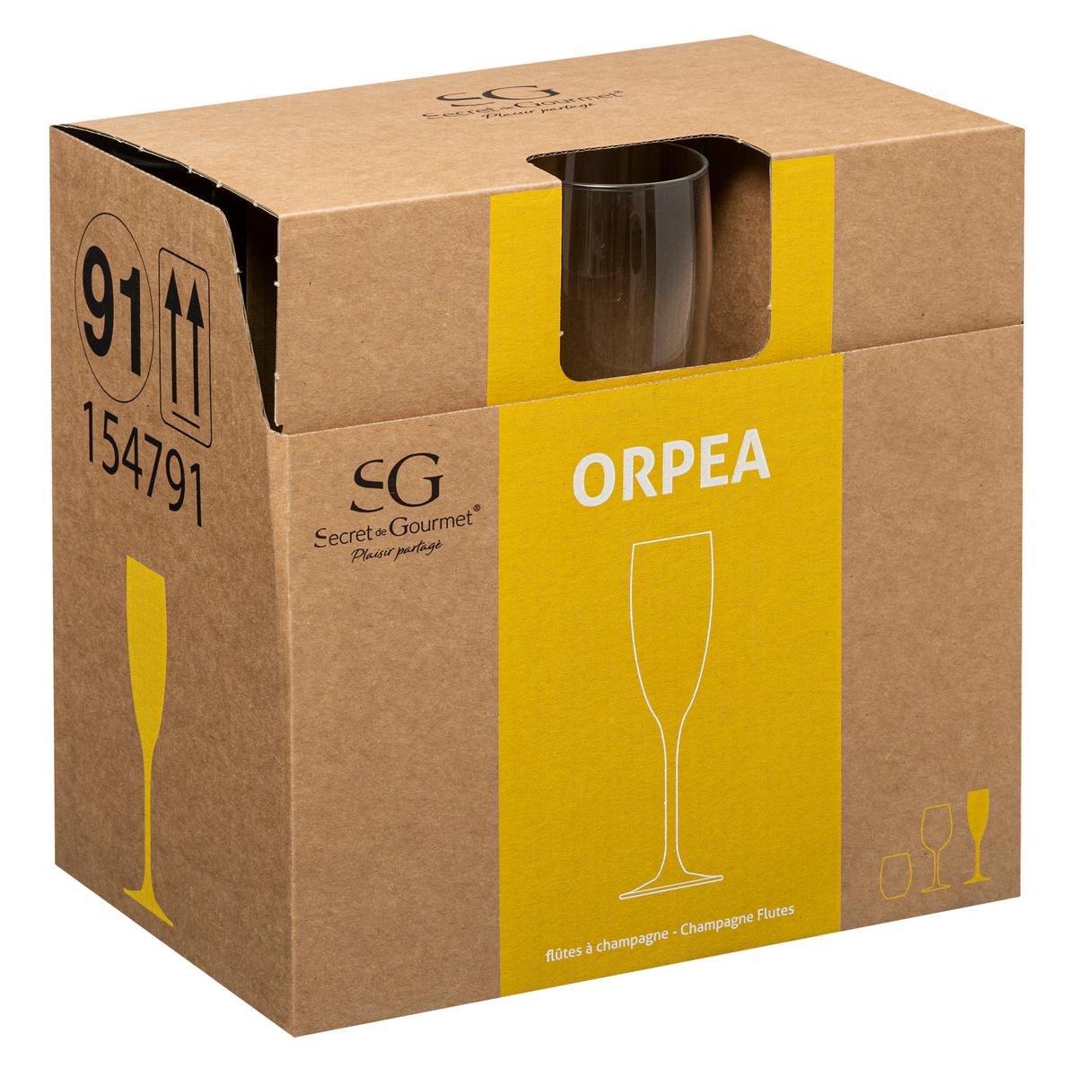 Lot de 6 verres à pied "Orpea"