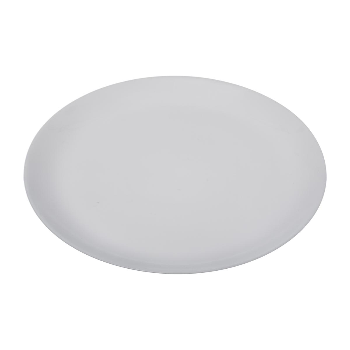 Lot de 6 assiettes plates "Jeanne" D25cm blanc