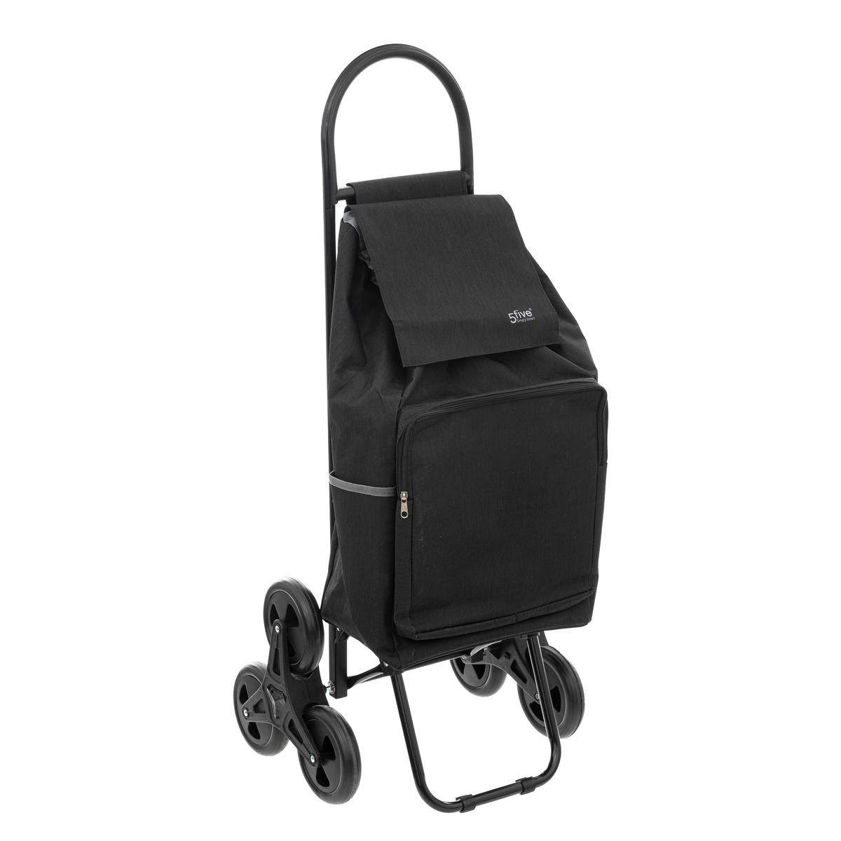 Chariot de course pliable 6 roues noir , mobilier pour les professionnels -  Decoration Brands