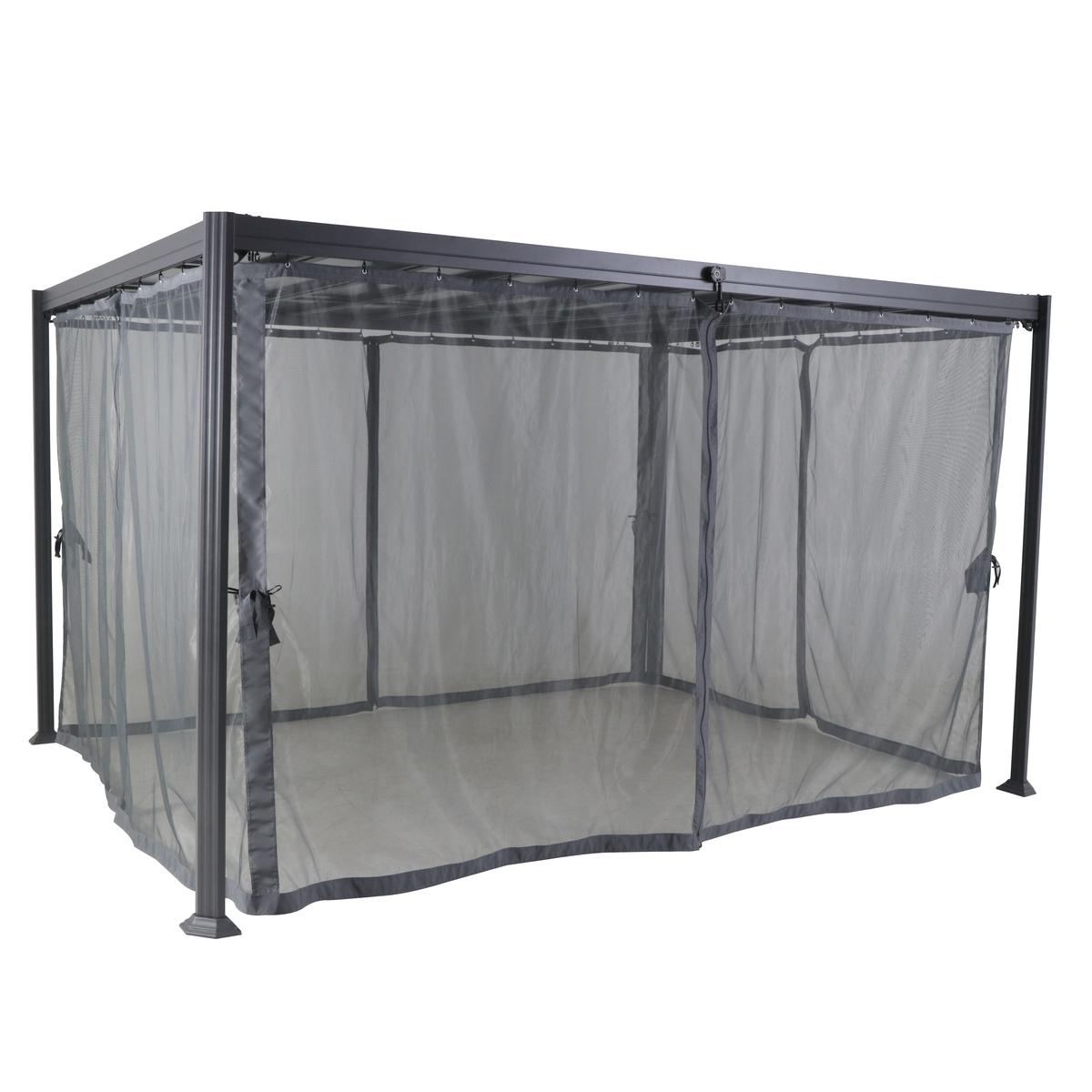 Set of 4 mosquito net curtains for "Belize" arbour 3,6x3m