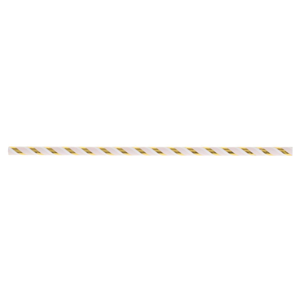 Straws x 50 Golden Party Paper - Thick strokes - Deco, Furniture