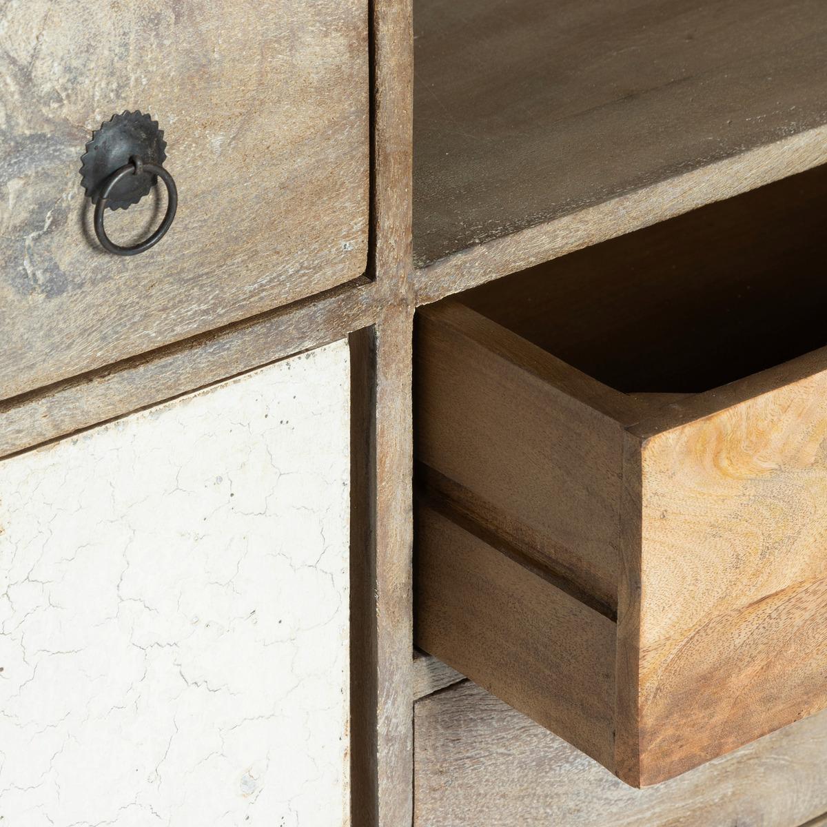 Koval" 3-door sideboard with 4 drawers in mango wood