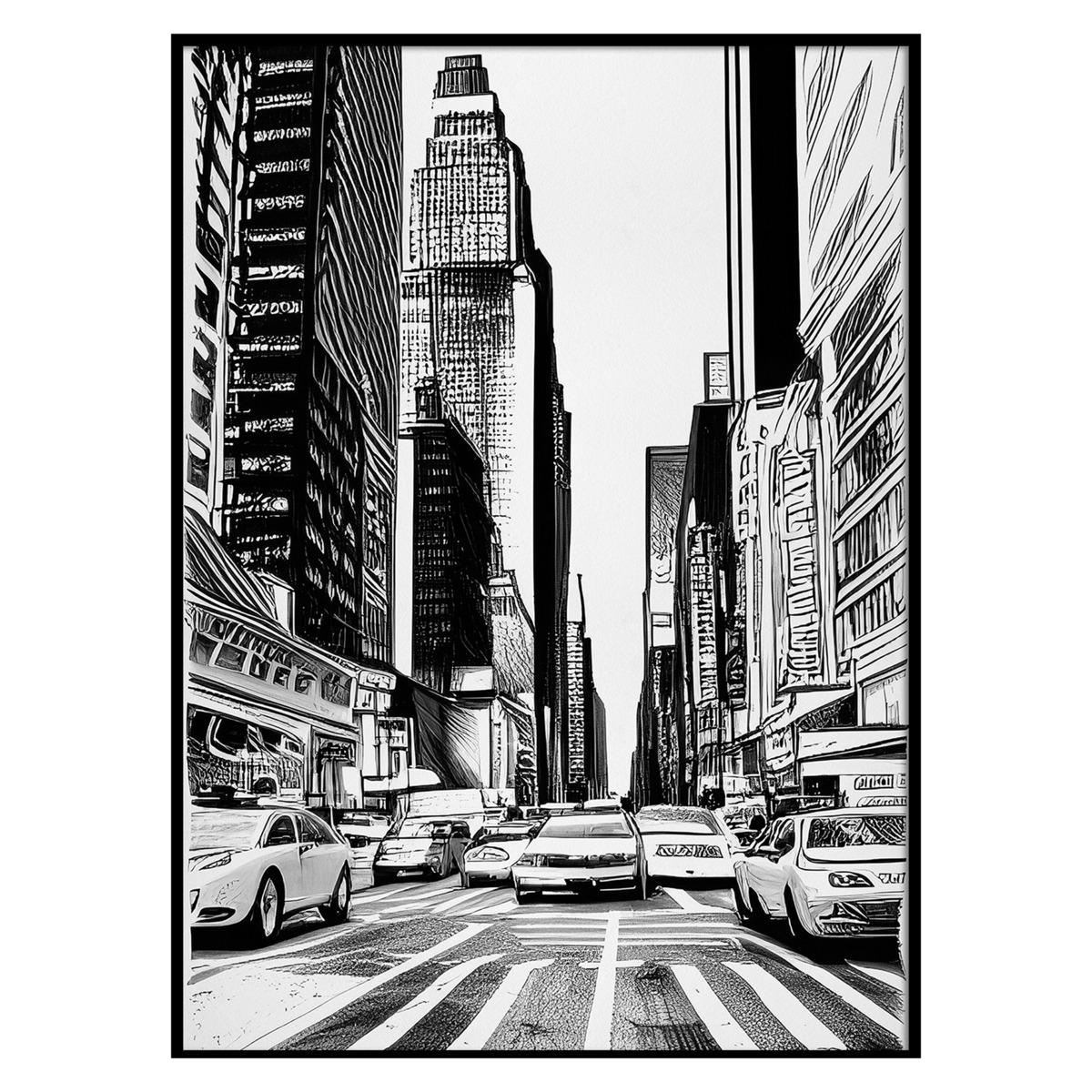 Printed canvas with frame 50x70cm