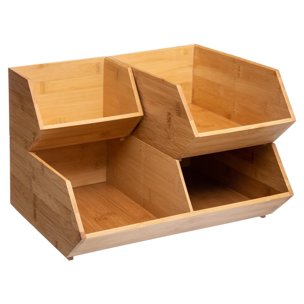 Bamboo 2-piece pull-out organizer - Deco, Furniture for Bamboo 2-piece pull-out organizer - Deco, Furniture for