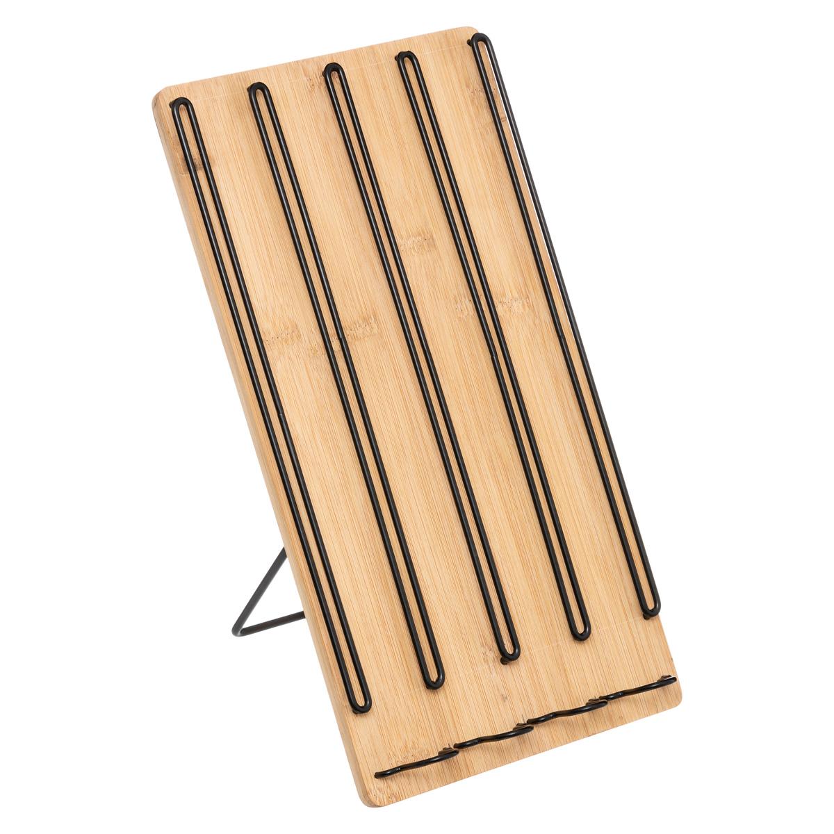 5 Five Simply Smart Decorative Bamboo Board And Metal Base 1×5