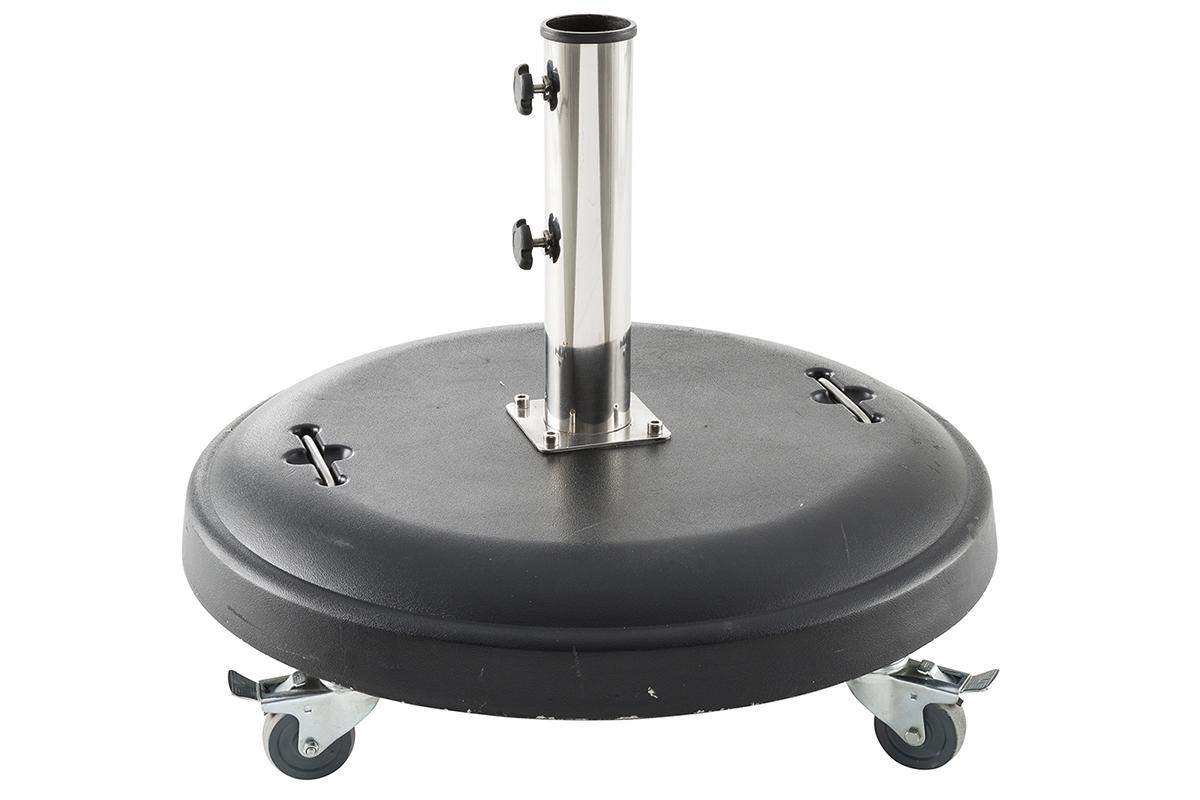 Umbrella stand with wheels 50kg in concrete