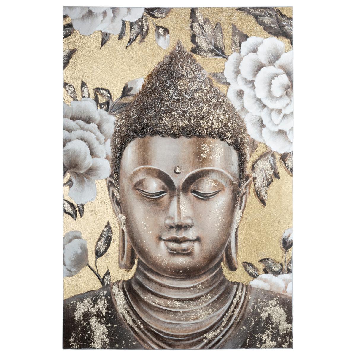Toile peinture Bouddha avec cadre 60x90cm - Déco, mobilier pour