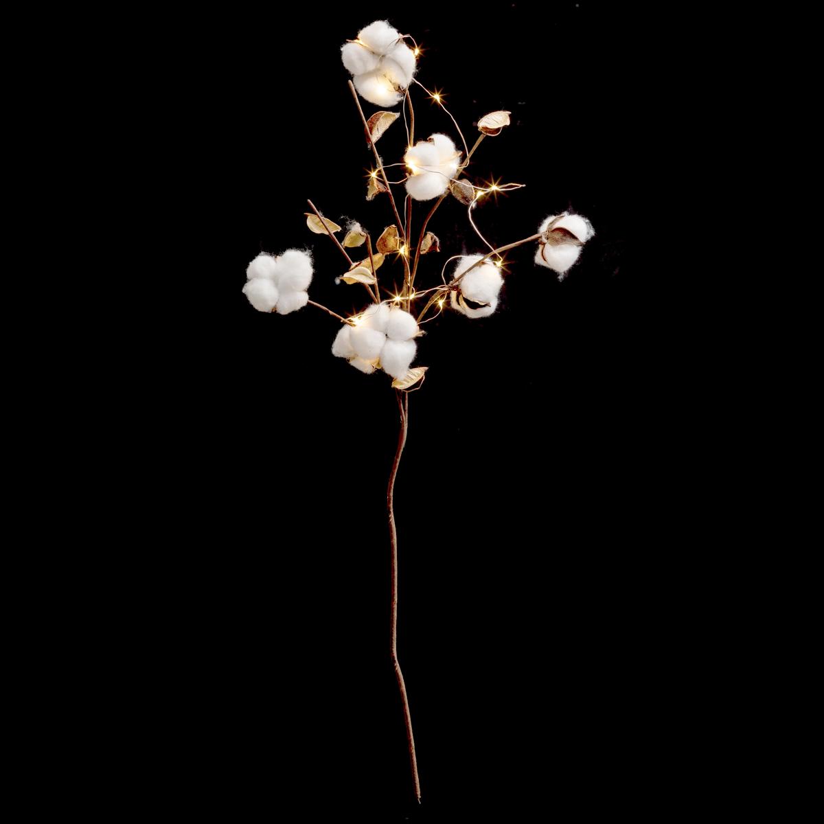 Déco de noël arbre lumineux bouquet doré 196 led blanc chaud h 120 cm