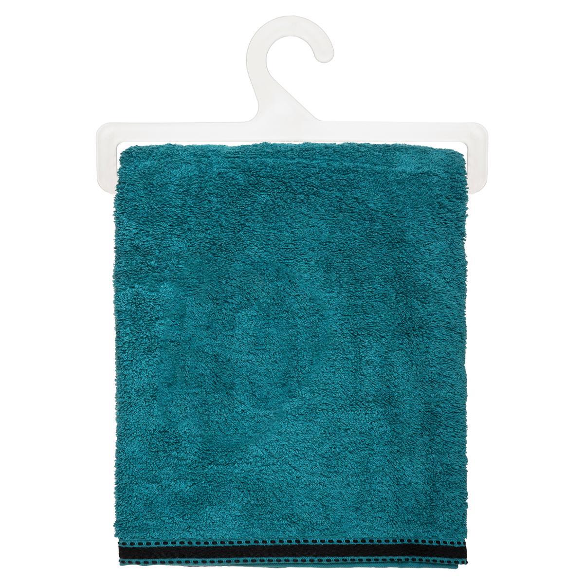 Drap de bain "Joia" coton bleu canard 100x150cm