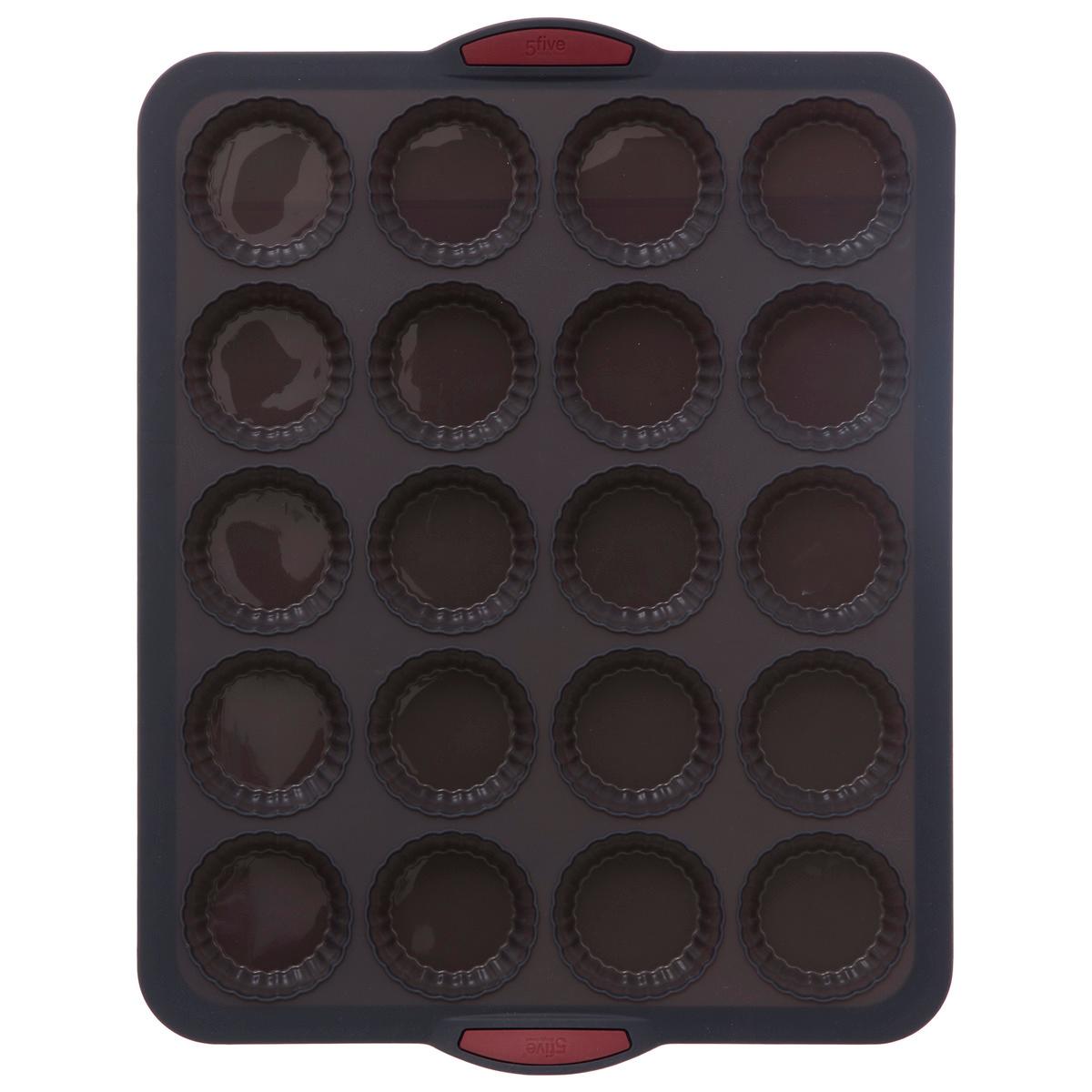 Silitop 12 piece silicone tart mold black red iture for Professionals -  Decoration Brands