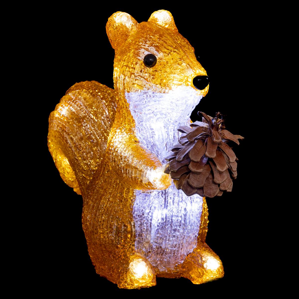 lighted outdoor christmas squirrel