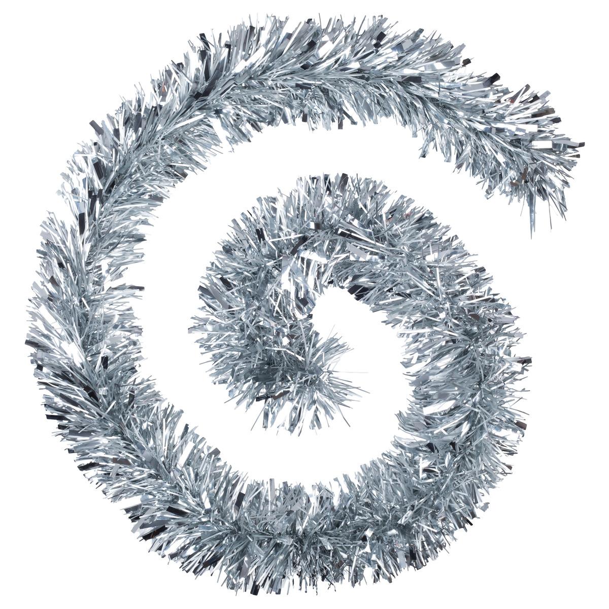 Christmas garland Boa wide strand matte silver and shiny silver 150x8x2m  - Deco, Furniture for Professionals - Decoration Brands
