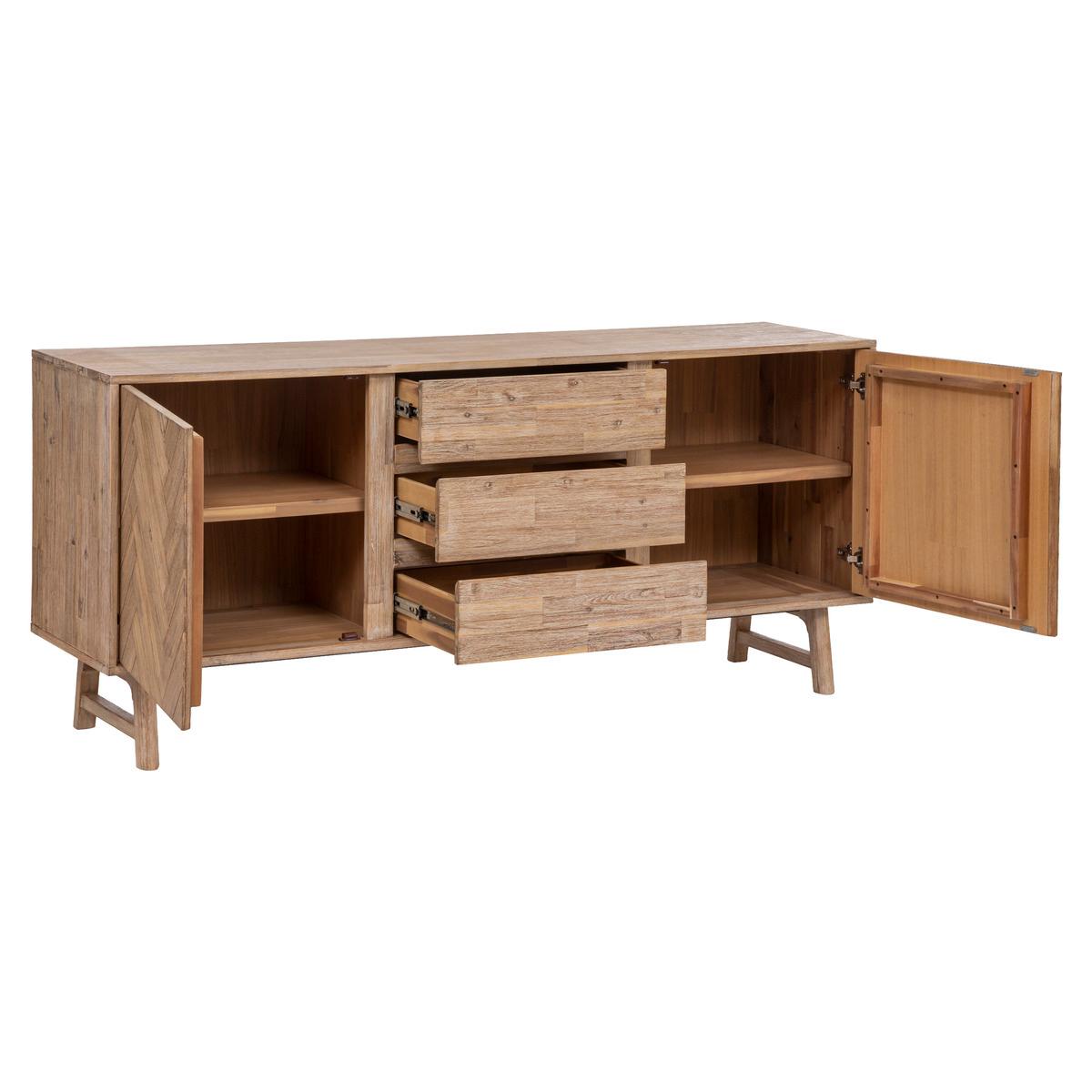 Aeris" acacia 2-door sideboard 180x80cm