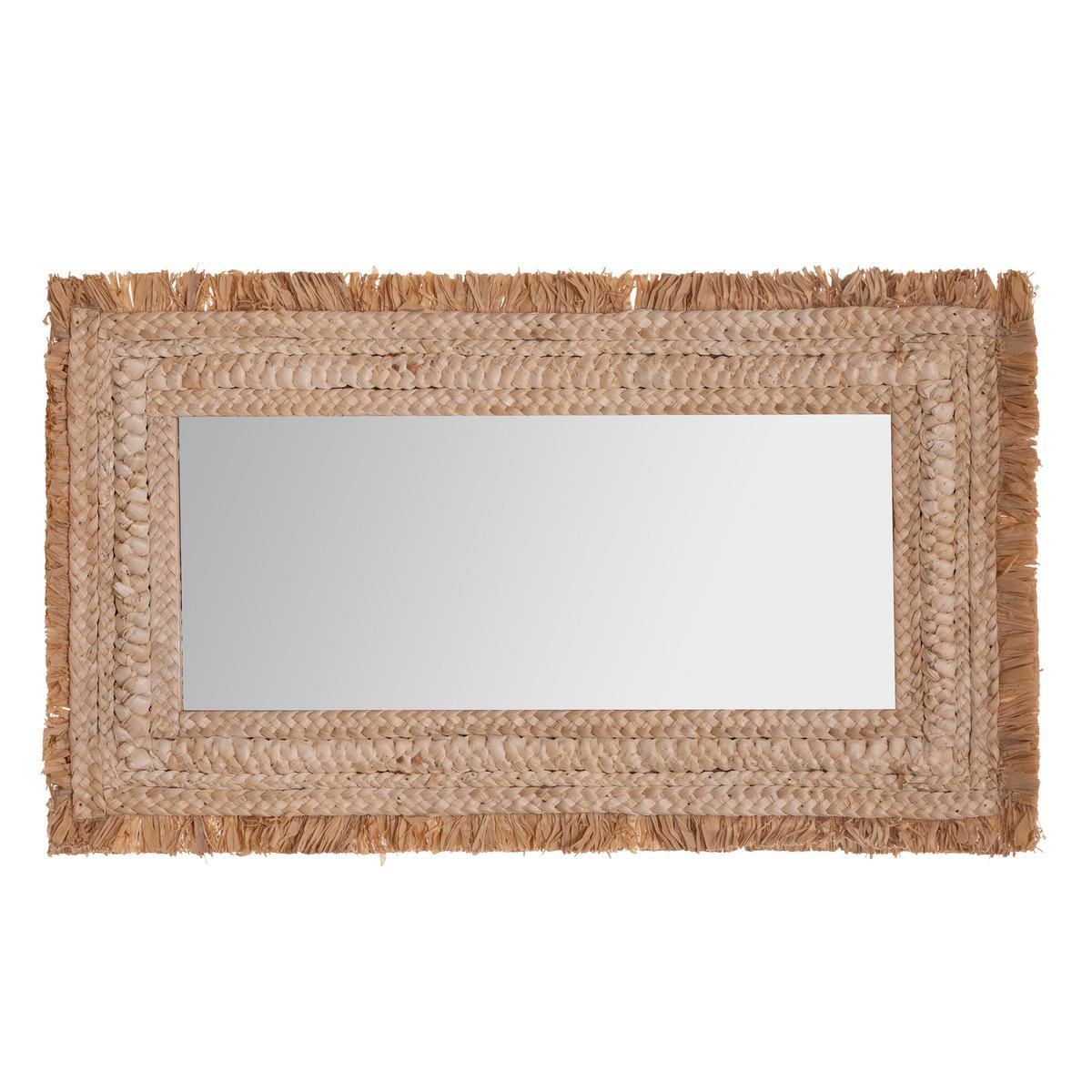 Senado ~ lado curva Celia" woven mirror 78x45 beige - Deco, Furniture for Professionals -  Decoration Brands