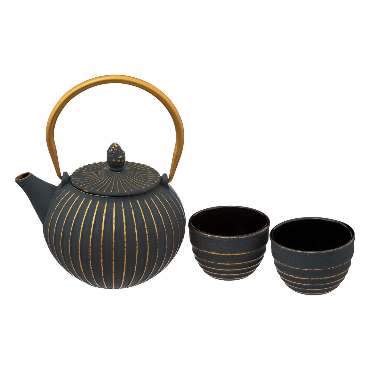 Cast Iron Teapot Set For Home, Kettle Set For Camping, Kitchen