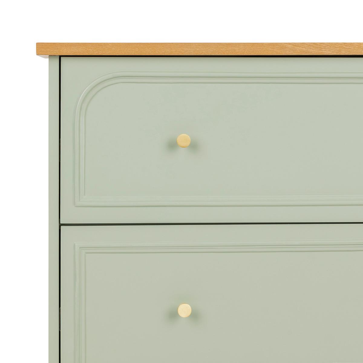 Mohéa celadon green 3-drawer chest of drawers