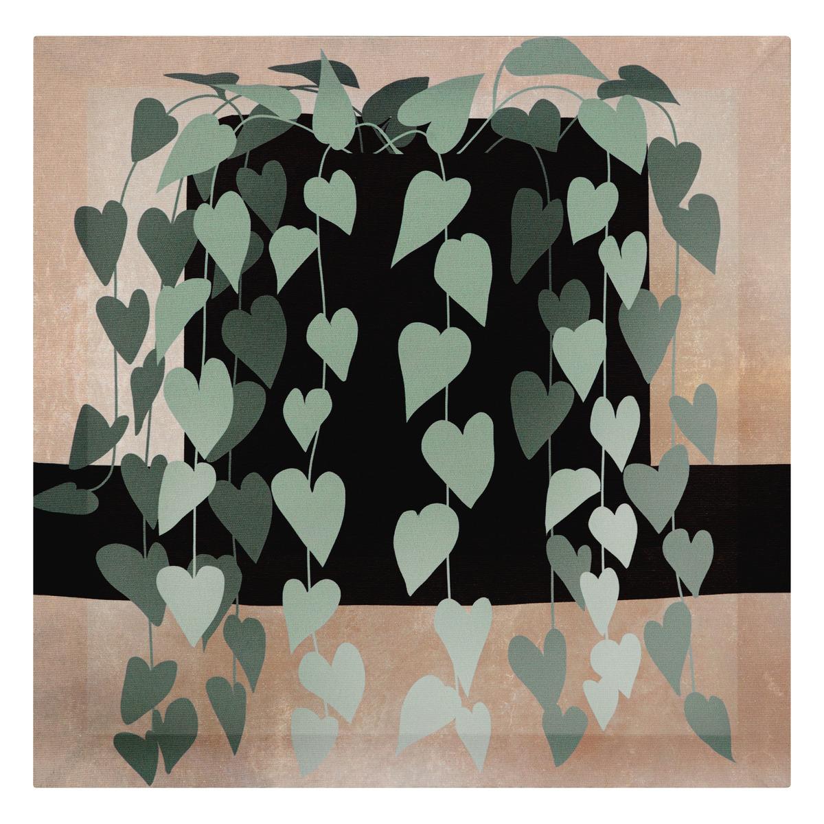 Jennifer" printed canvas 28x28cm multicolor