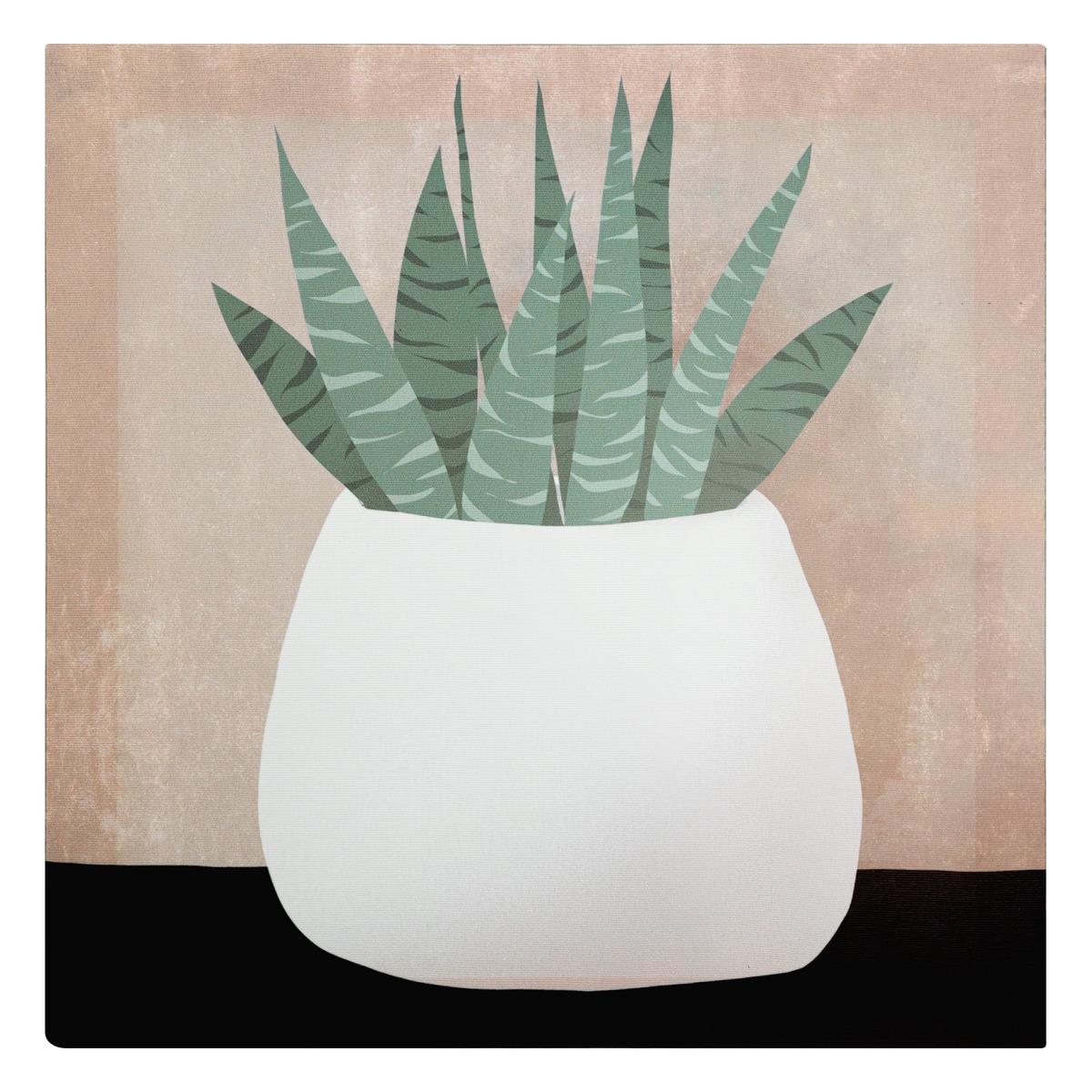 Jennifer" printed canvas 28x28cm multicolor