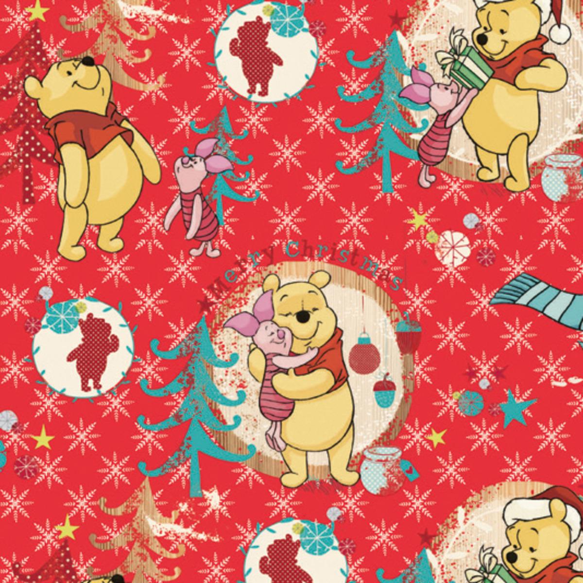 Set de 24 feuilles de papier scrapbooking A4 Disney Collection de Noël -  Winnie The Pooh de Creative World Of Crafts