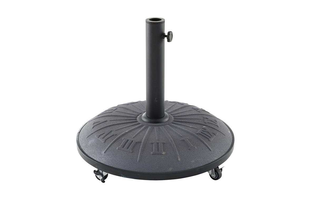 Pied de parasol cadran 25kg en ciment