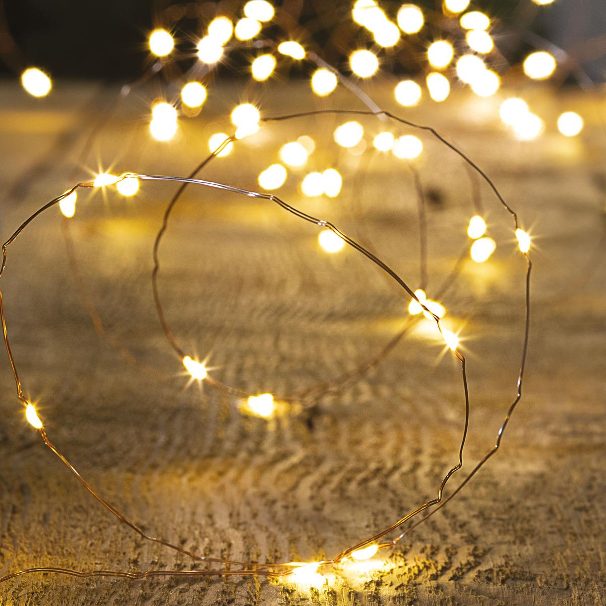 BESTA - Guirlande Lumineuse Boule 50 LED à Piles 5M Lumières d