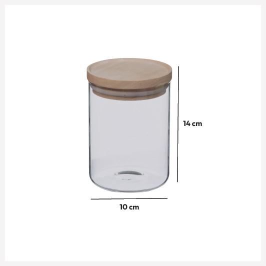 Storage Glass Jars with Bamboo Lid 10 pcs 600 ml