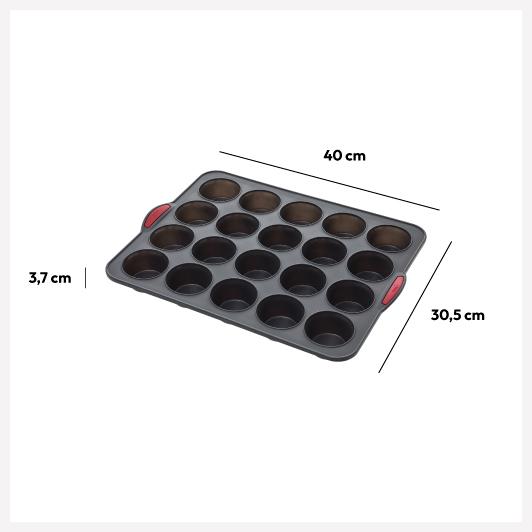 Silitop 12 piece silicone tart mold black red iture for Professionals -  Decoration Brands