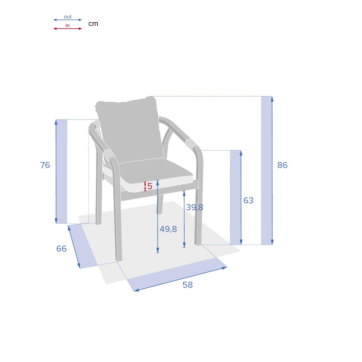 Fauteuil de jardin "Papouasie" en acacia
