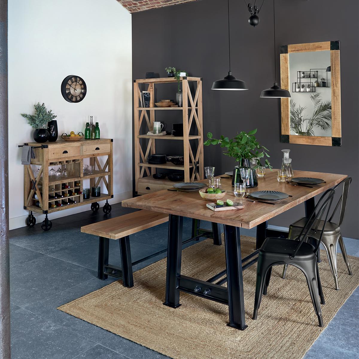 Chaise "Niko" métal noir