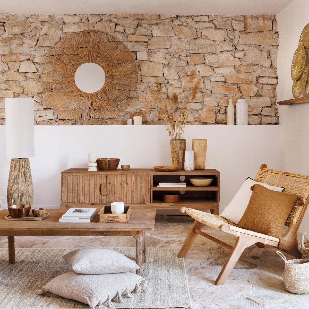 Sabor" acacia TV stand 55x160cm