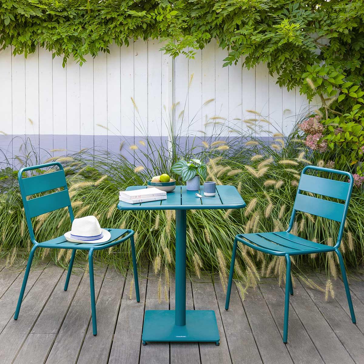 Table haute pliante de jardin Greensboro Vert olive - Hespéride