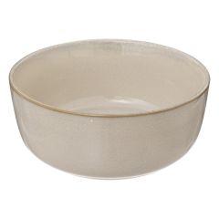 Beige earthenware dish D15cm